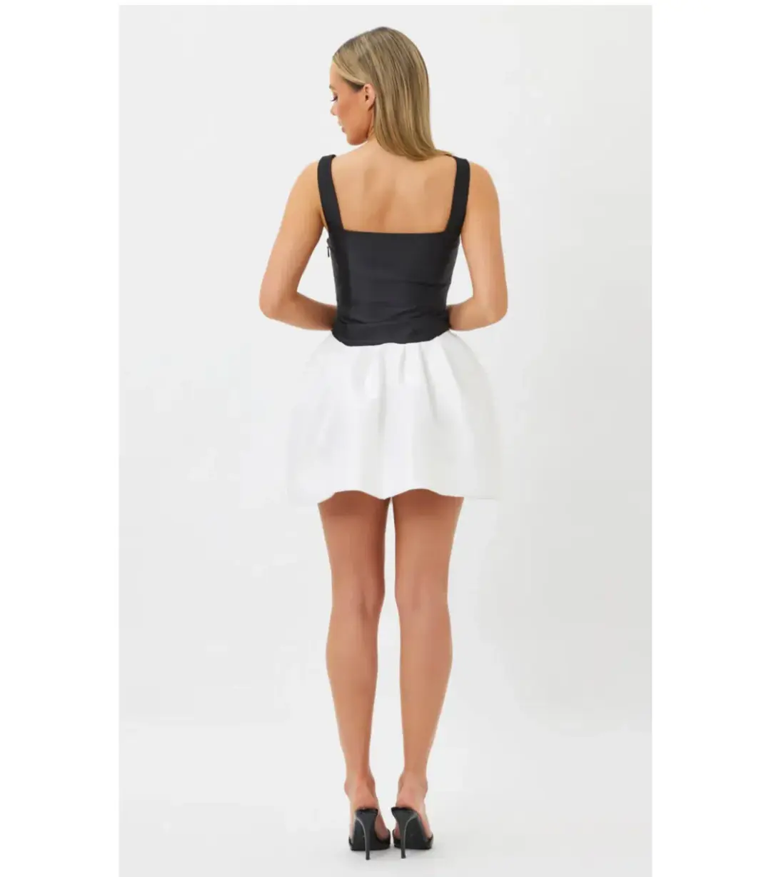 Bianca & Bridgett Alba Mini Dress Black/White Size AU 10  for rent on The Volte - main image