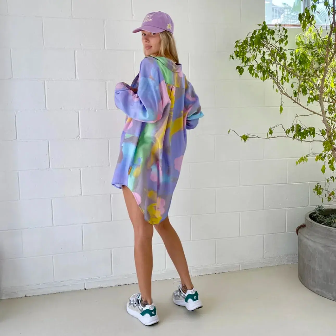 Something Very Special Happy High-biscus Shirt Dress Multi Size AU 10  - Image 1