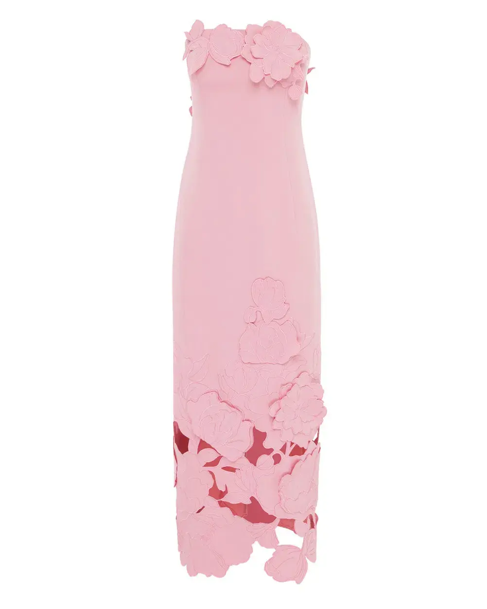 Leo Lin Rayna Appliqué Bustier Maxi Dress in Flamingo Size AU 10 - Image 1