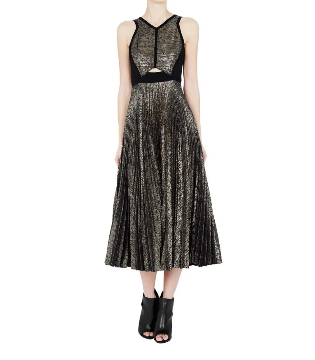 Sass & Bide Cultural Diffuse Dress Gold Metallic Size 8 for rent on The Volte - main image