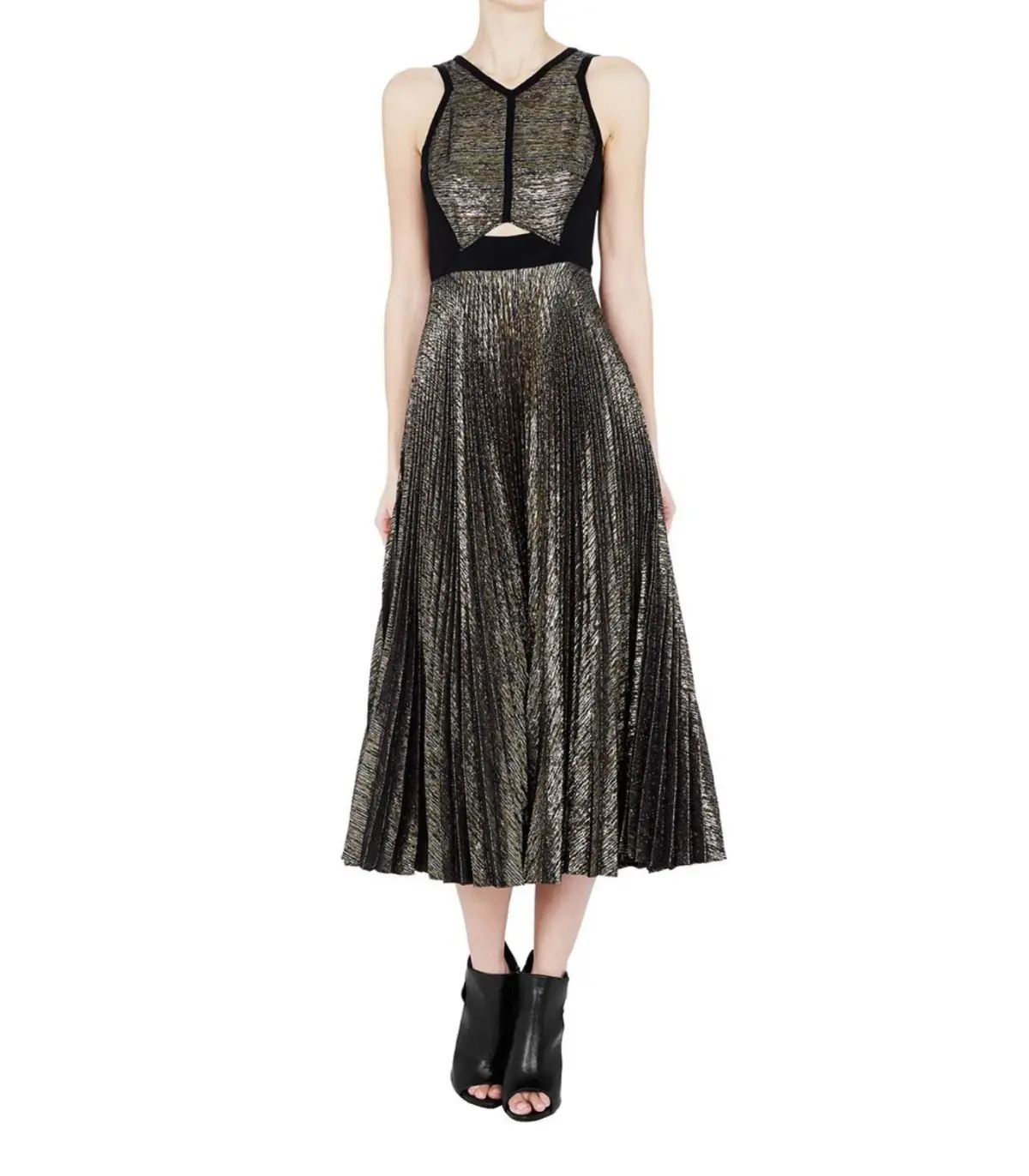 Sass & Bide Cultural Diffuse Dress Gold Metallic Size 8 - Image 1