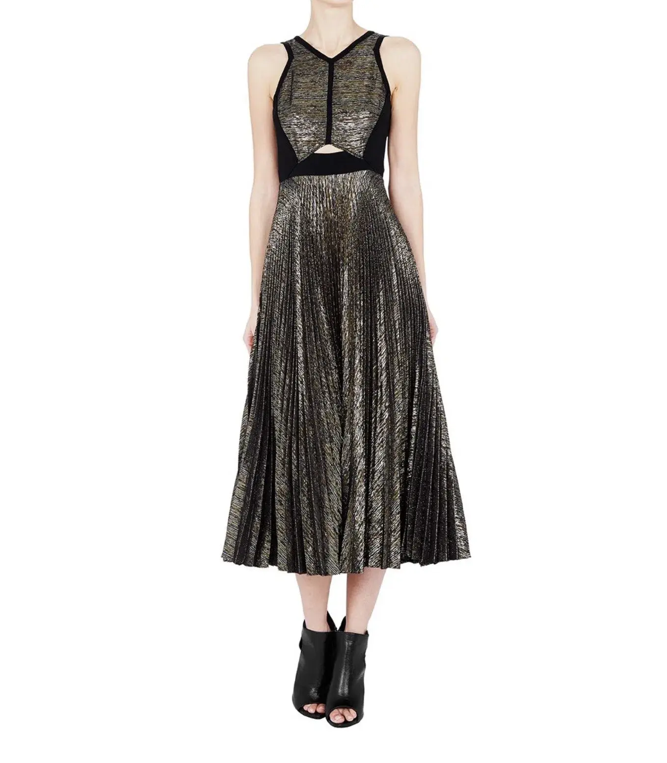 Sass & Bide Cultural Diffuse Dress Gold Metallic Size 8 - Image 1