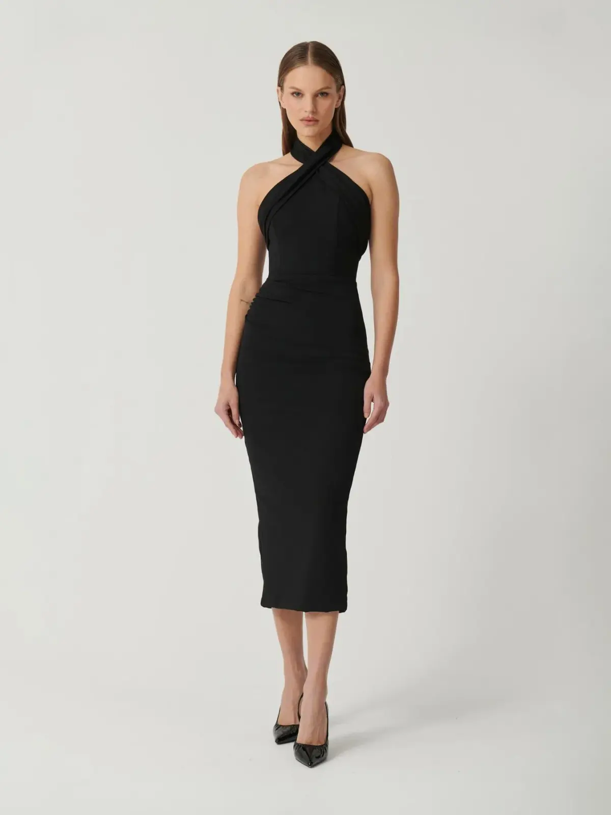 Effie Kats Leila MIdi Dress Black Size M / AU 10  - Image 1