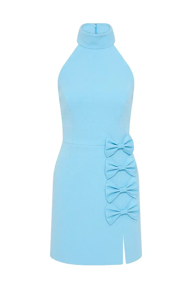 Rebecca Vallance Skye Halter Mini in Ethereal Blue Size 8 - Image 5