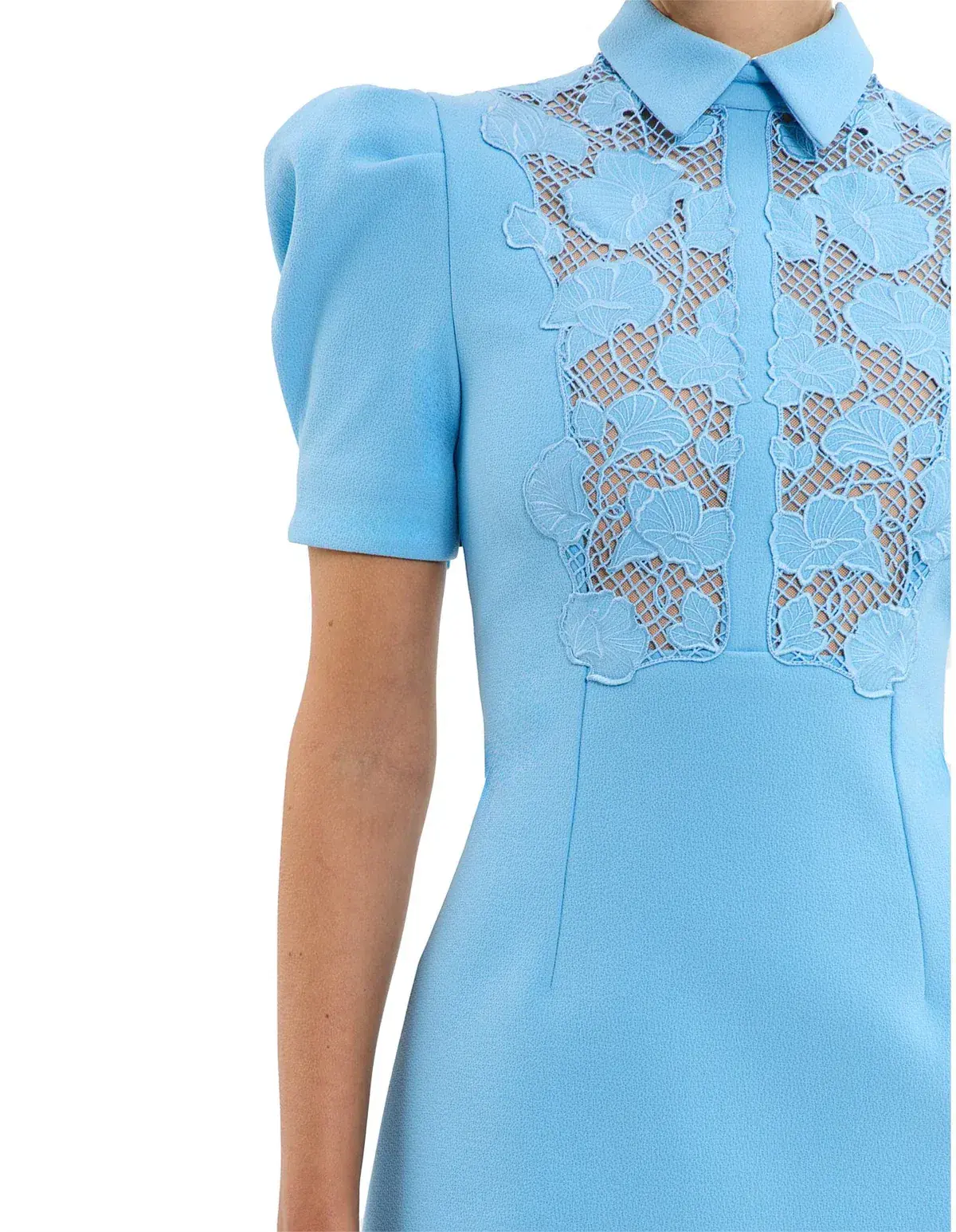 Rebecca Vallance Skye Short Sleeve Mini Dress in Ethereal Blue Size 8 - Image 4
