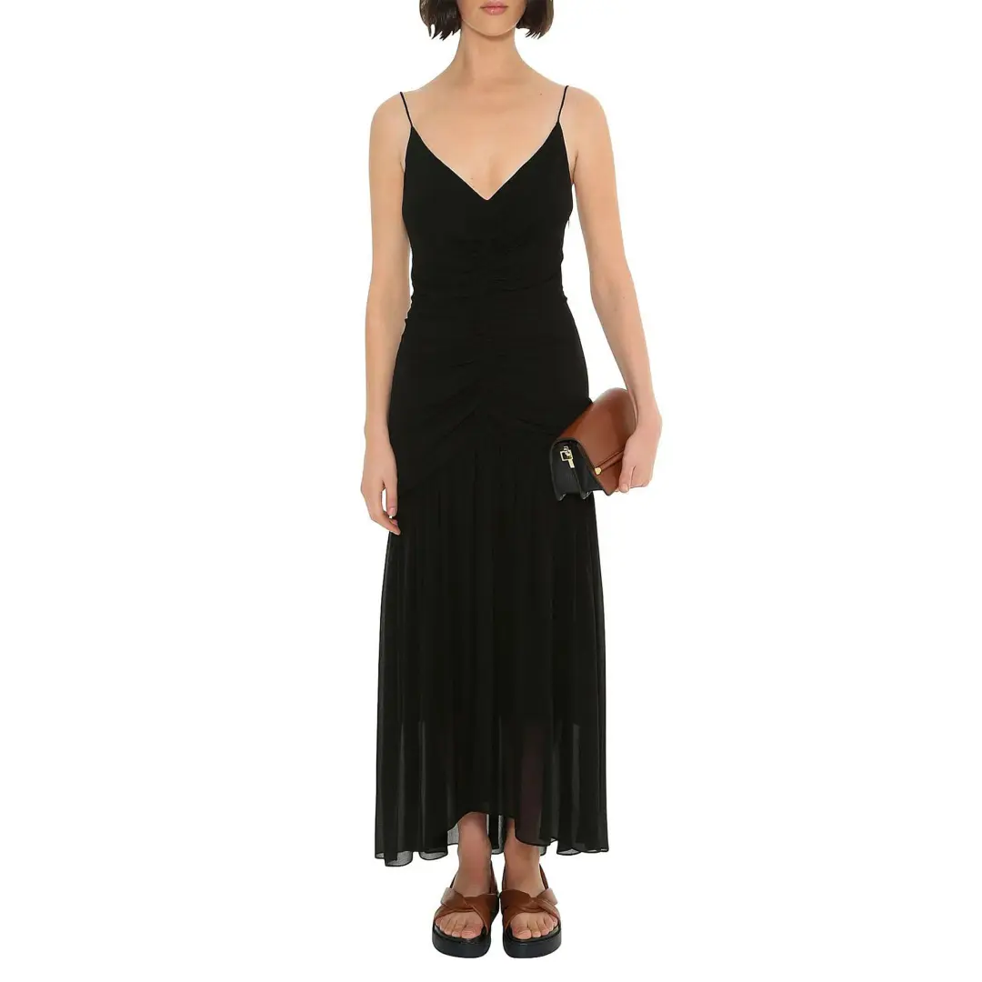 Ginger & Smart Onyx Slip Maxi Dress Onyx Black Size 14 for rent on The Volte - main image