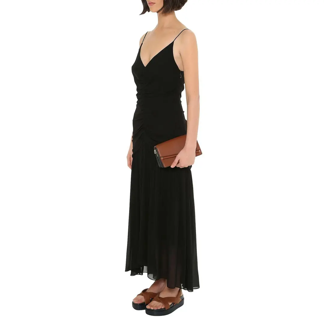 Ginger & Smart Onyx Slip Maxi Dress Onyx Black Size 14 for rent on The Volte - main image