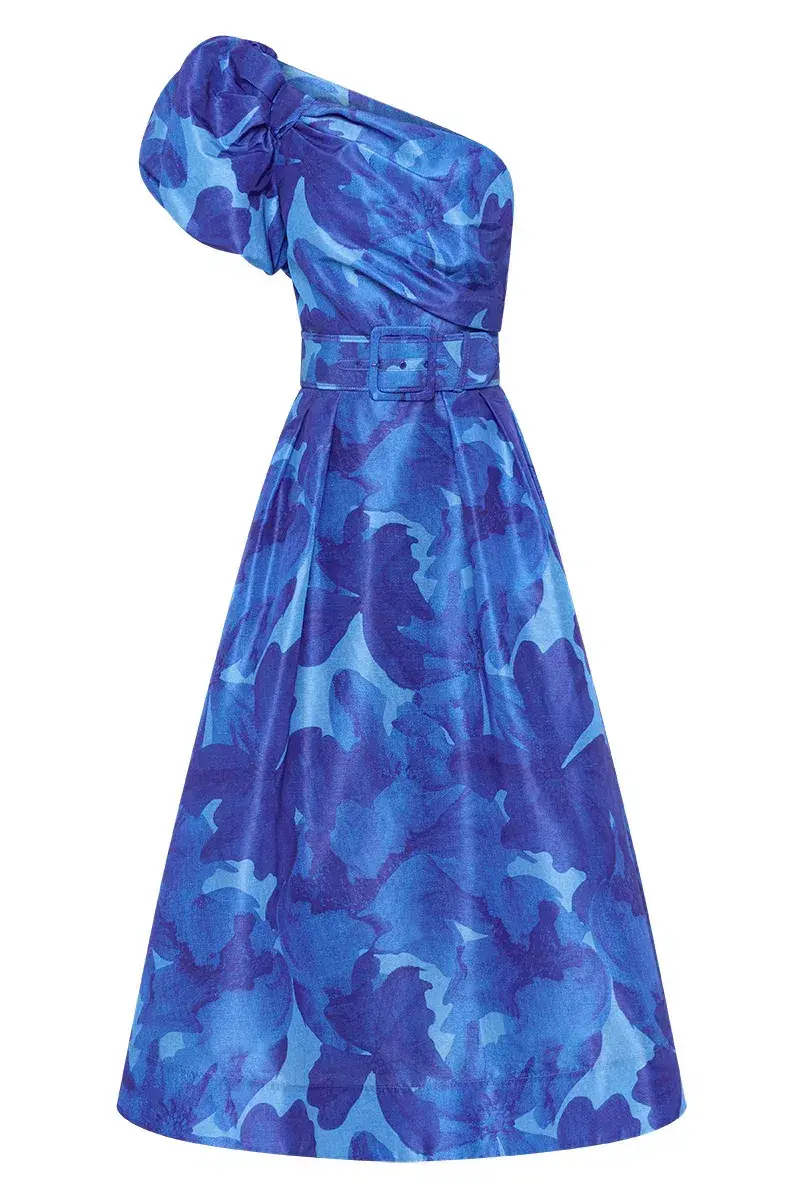 Rebecca Vallance Azula Midi Dress Blue Floral Size 14 - Image 5