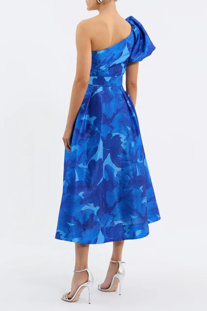 Rebecca Vallance Azula Midi Dress Blue Floral Size 14 - Image 3