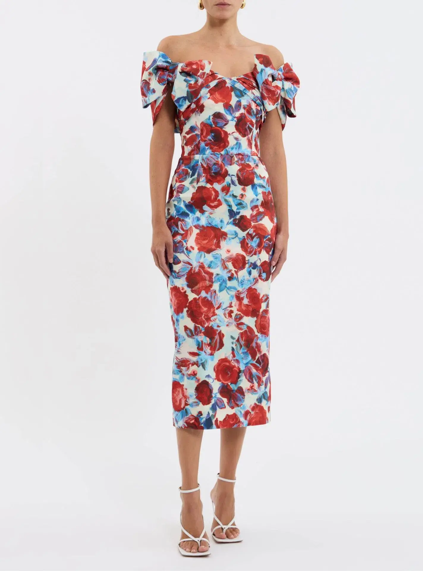 Rebecca Vallance Fleurette Midi Dress Floral Print Size 6 - Image 1