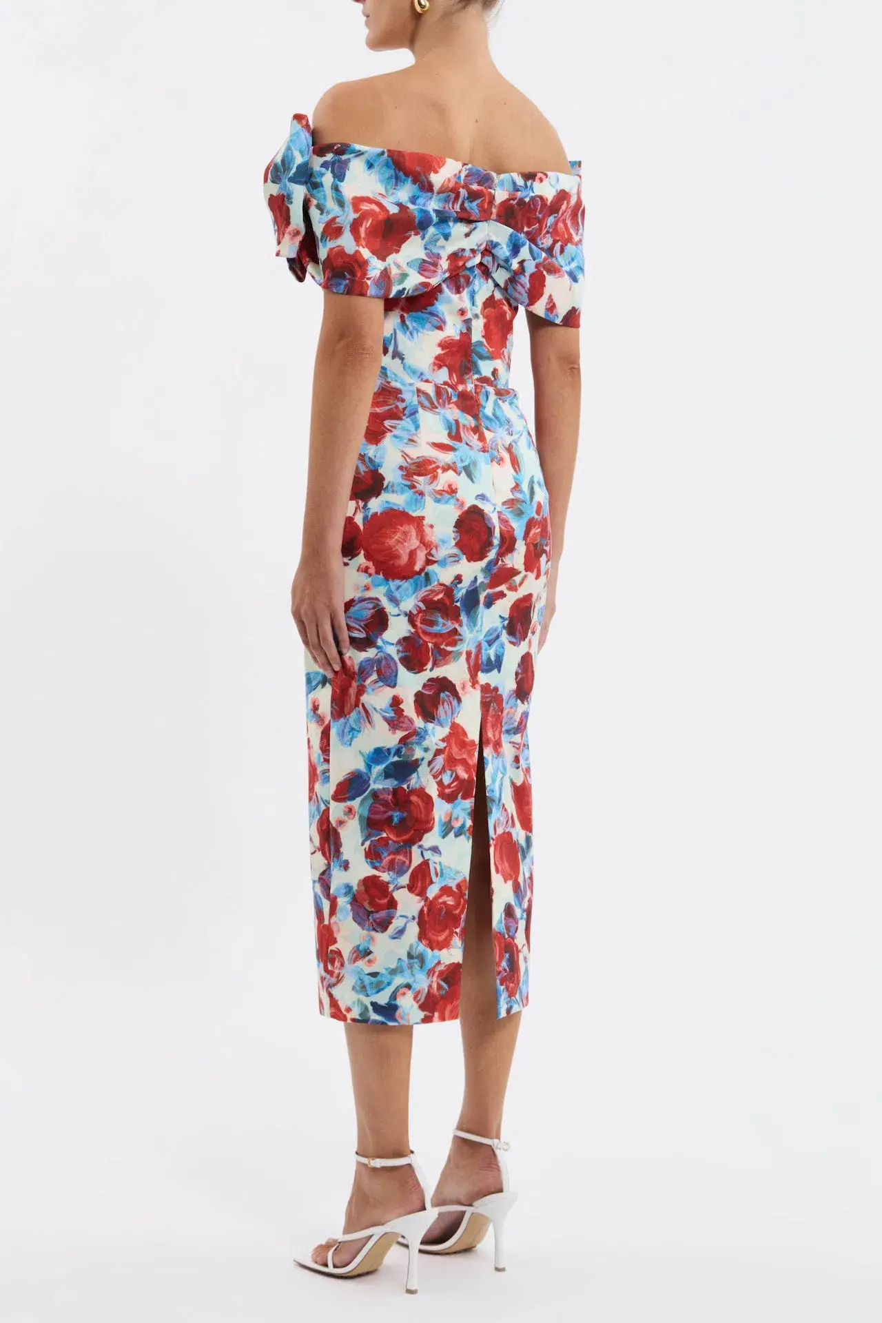 Rebecca Vallance Fleurette Midi Dress Floral Print Size 6 - Image 3