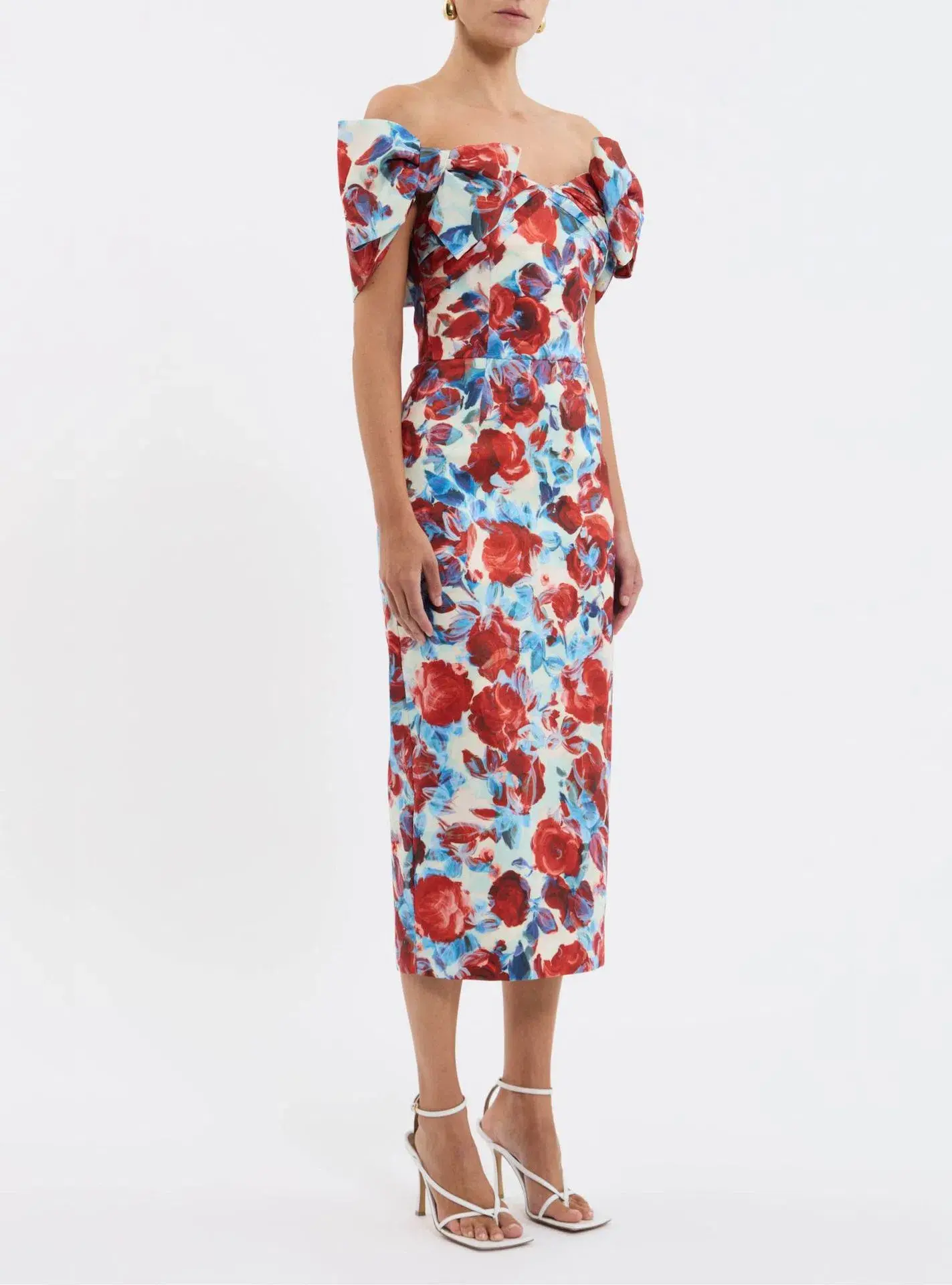 Rebecca Vallance Fleurette Midi Dress Floral Print Size 10 - Image 1