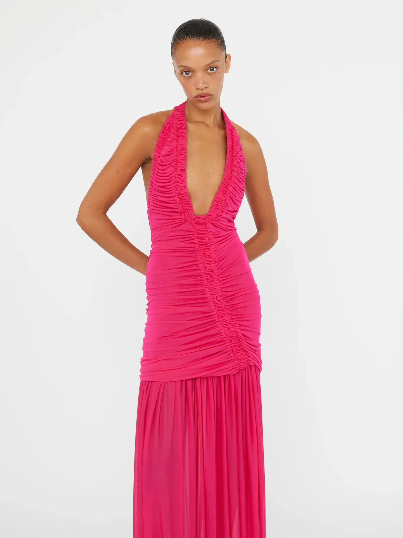 Christopher Esber Orion Gown Magenta Pink Size 8 - Image 4