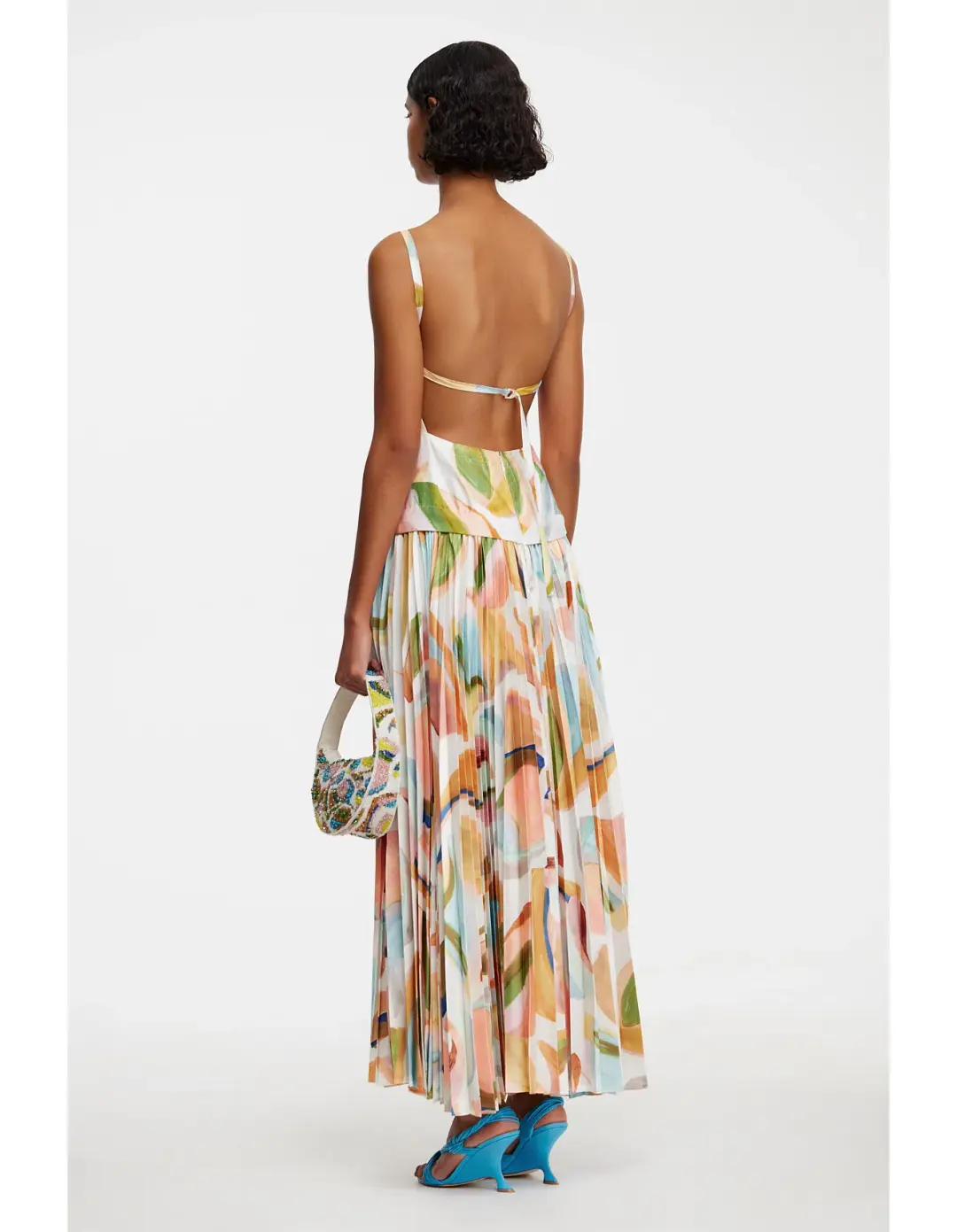 Acler Leasgill Midi Dress in Cubist Canyon Size 8 for rent on The Volte - main image