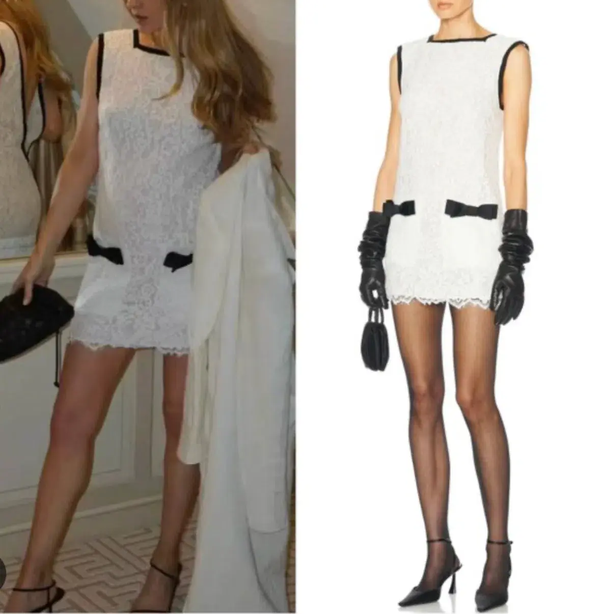 Helsa The Lace Mini Dress White Size XS / AU 6 - Image 2
