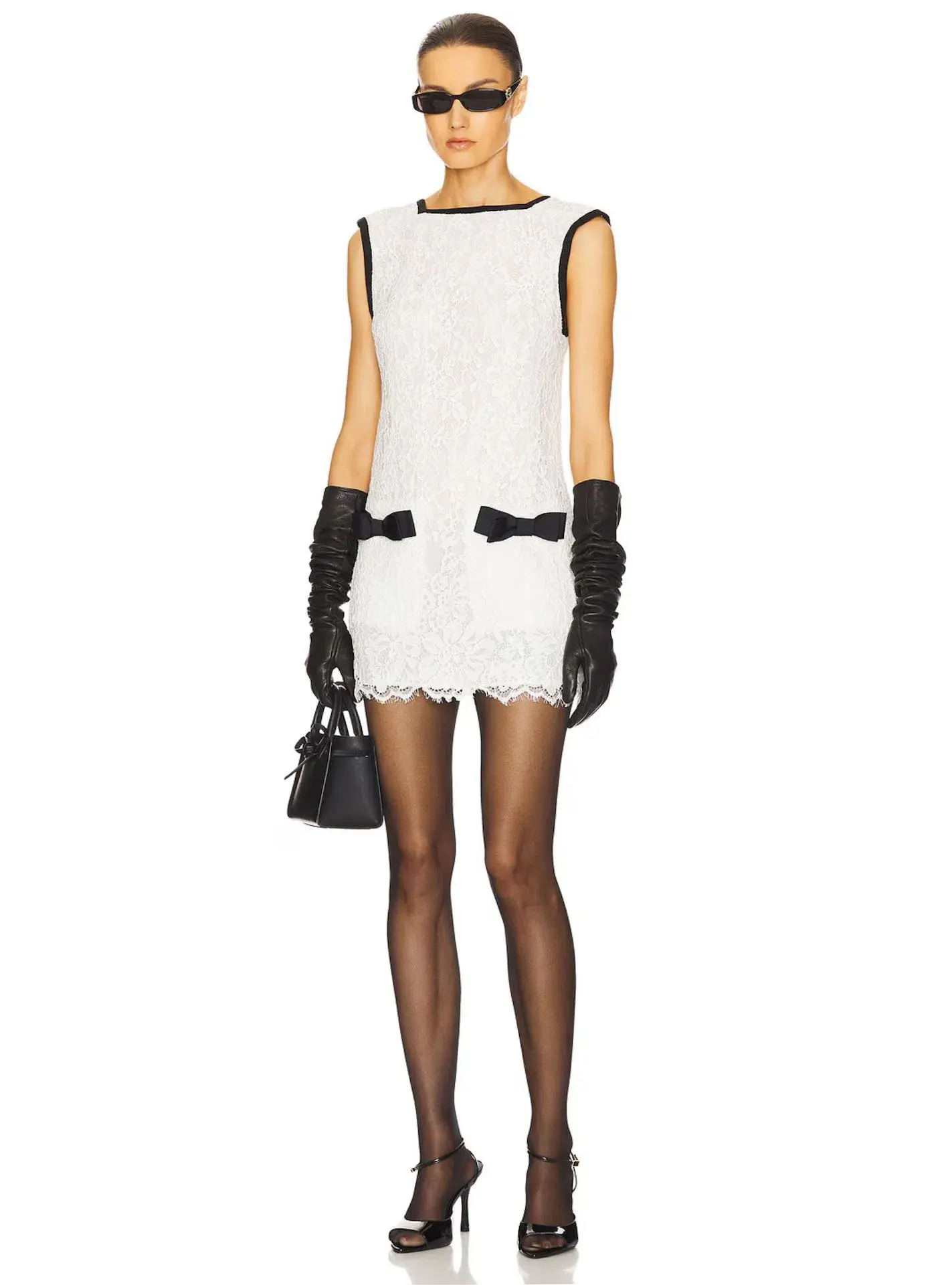 Helsa The Lace Mini Dress White Size XS / AU 6 - Image 1