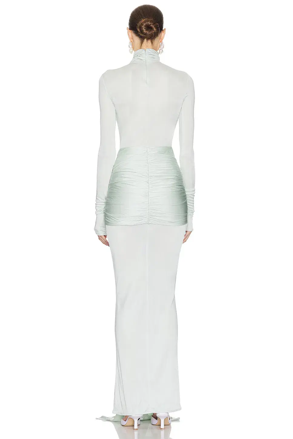 Helsa Slinky Jersey Sarong Maxi Dress Mint Green Size XS / AU 6 - Image 3