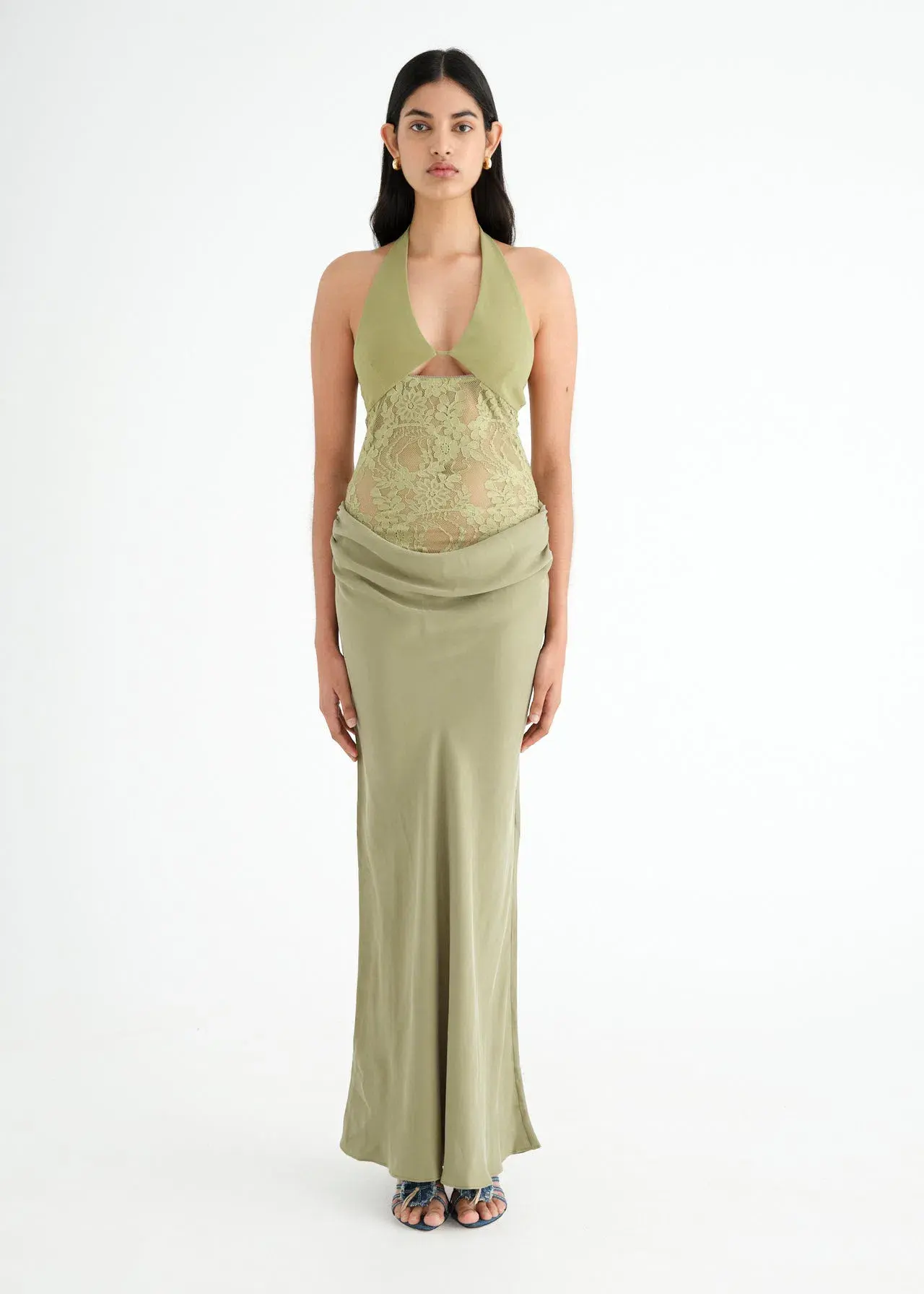 Benni Miko Maxi Dress Pear Size 8 - Image 1