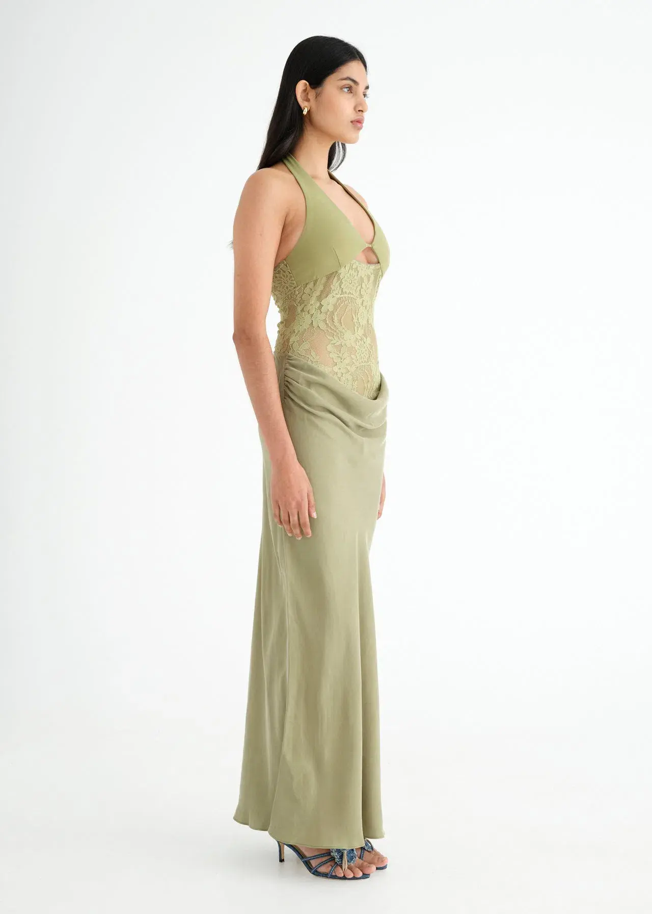Benni Miko Maxi Dress Pear Size 8 - Image 2