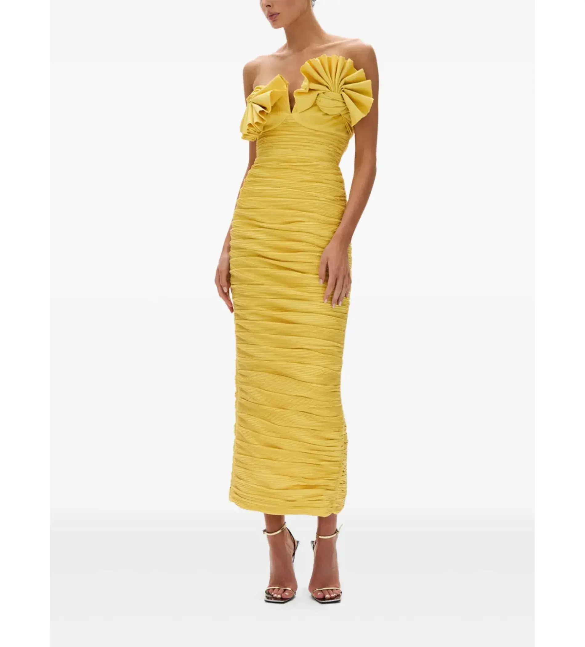 Rachel Gilbert Jensen Dress Yellow Size 2/Au 10  - Image 3