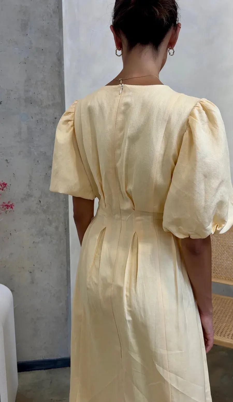 Modi Butter Linen Maxi in Butter Yellow Size 8 - Image 2
