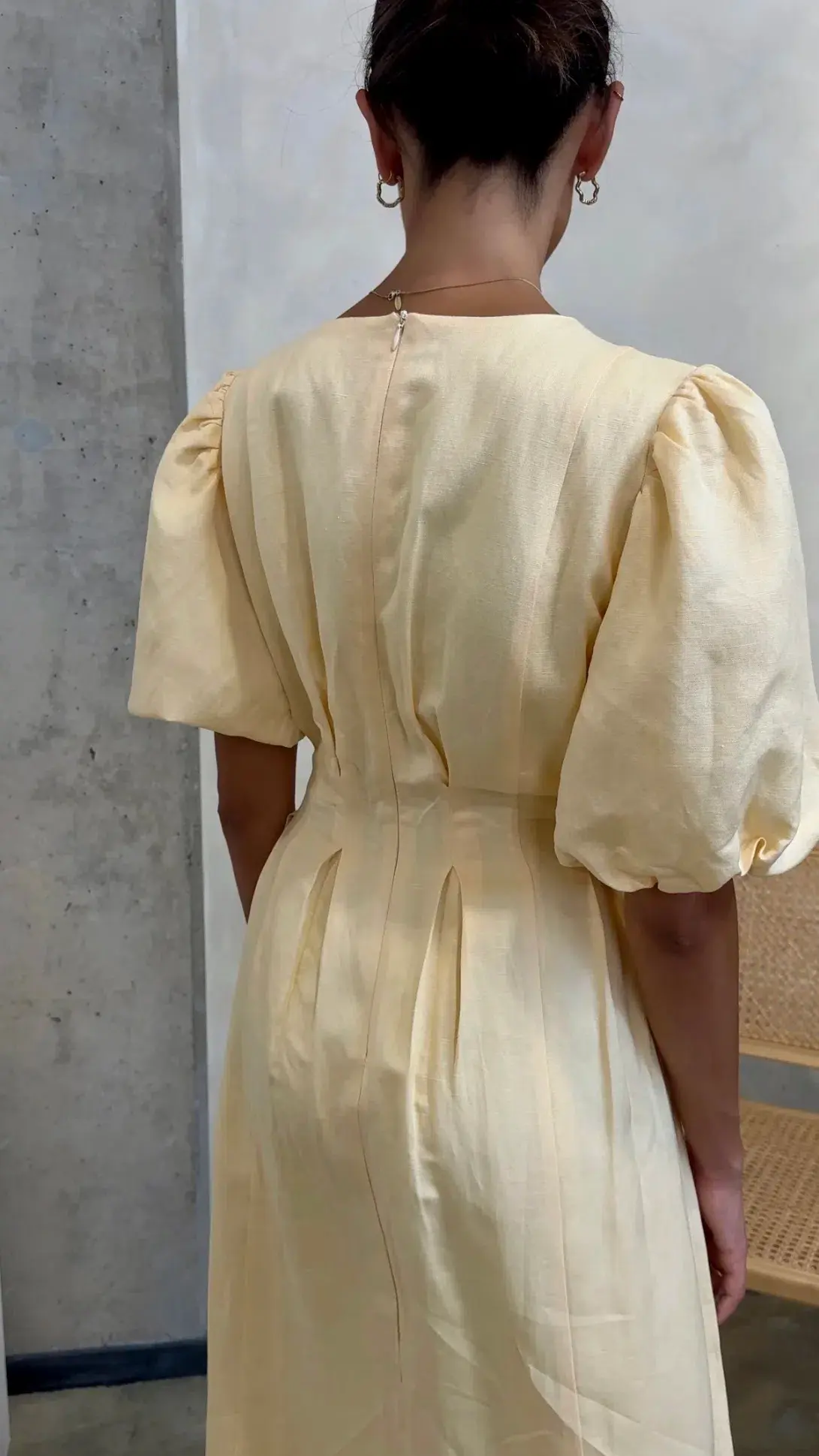 Modi Air Linen Maxi Dress Butter Yellow  Size 12 - Image 3