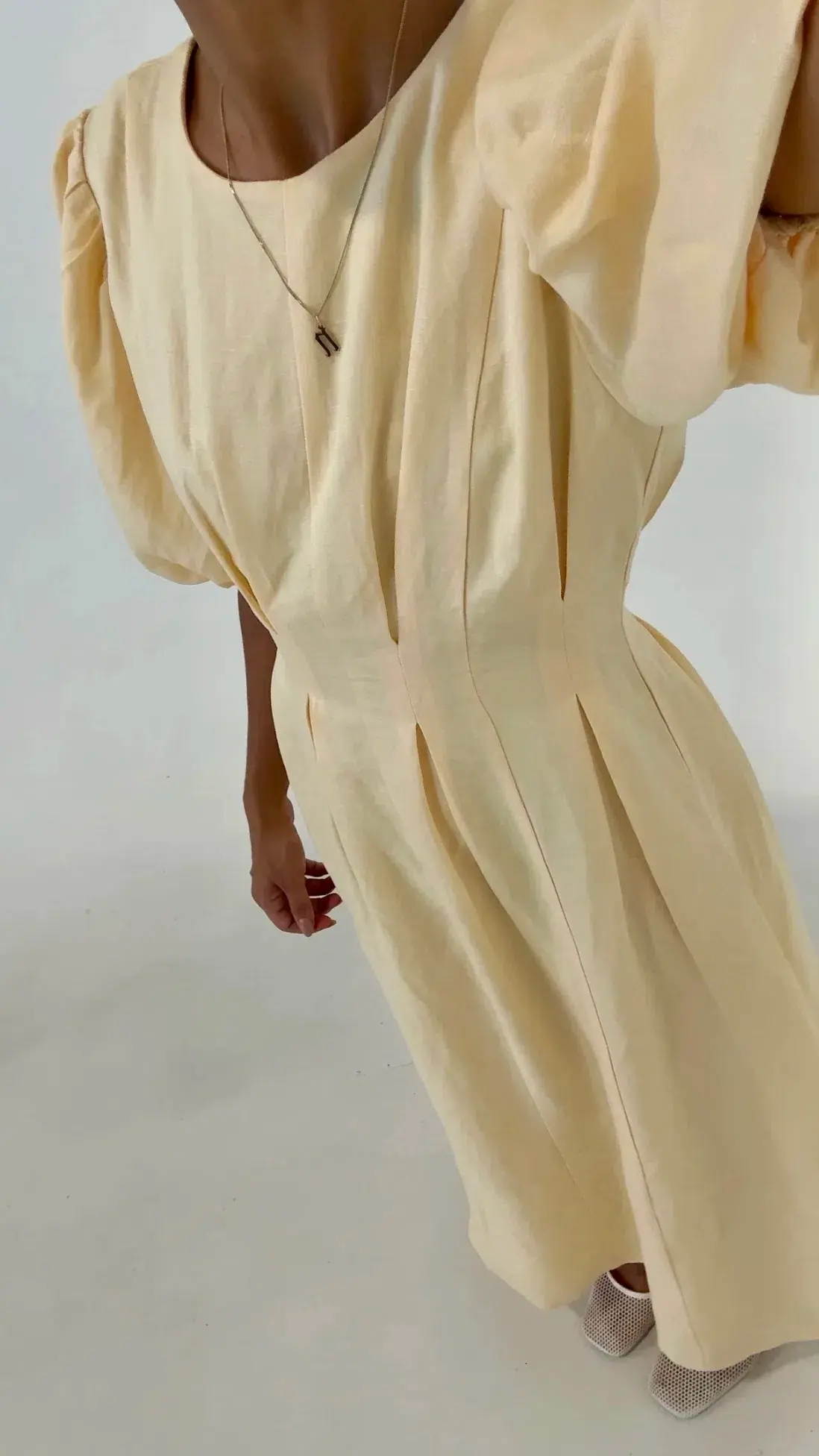 Modi Air Linen Maxi Dress Butter Yellow  Size 12 - Image 2