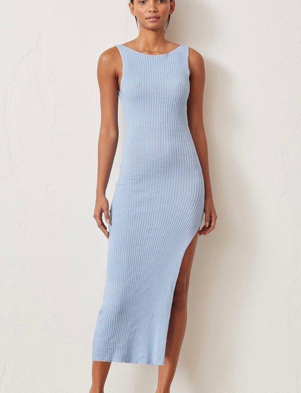 Bec & Bridge Riviera Knit Midi Dress - Sky Blue (Original) - Size 8 - Image 2
