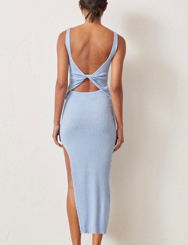 Bec & Bridge Riviera Knit Midi Dress - Sky Blue (Original) - Size 8 - Image 3