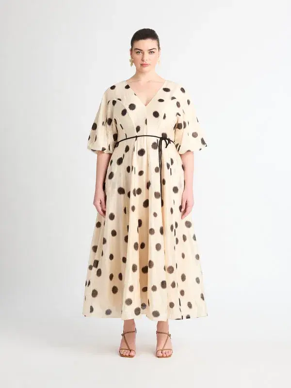 Sheike Audrey spot mesh maxi dress size 18 for rent on The Volte - main image