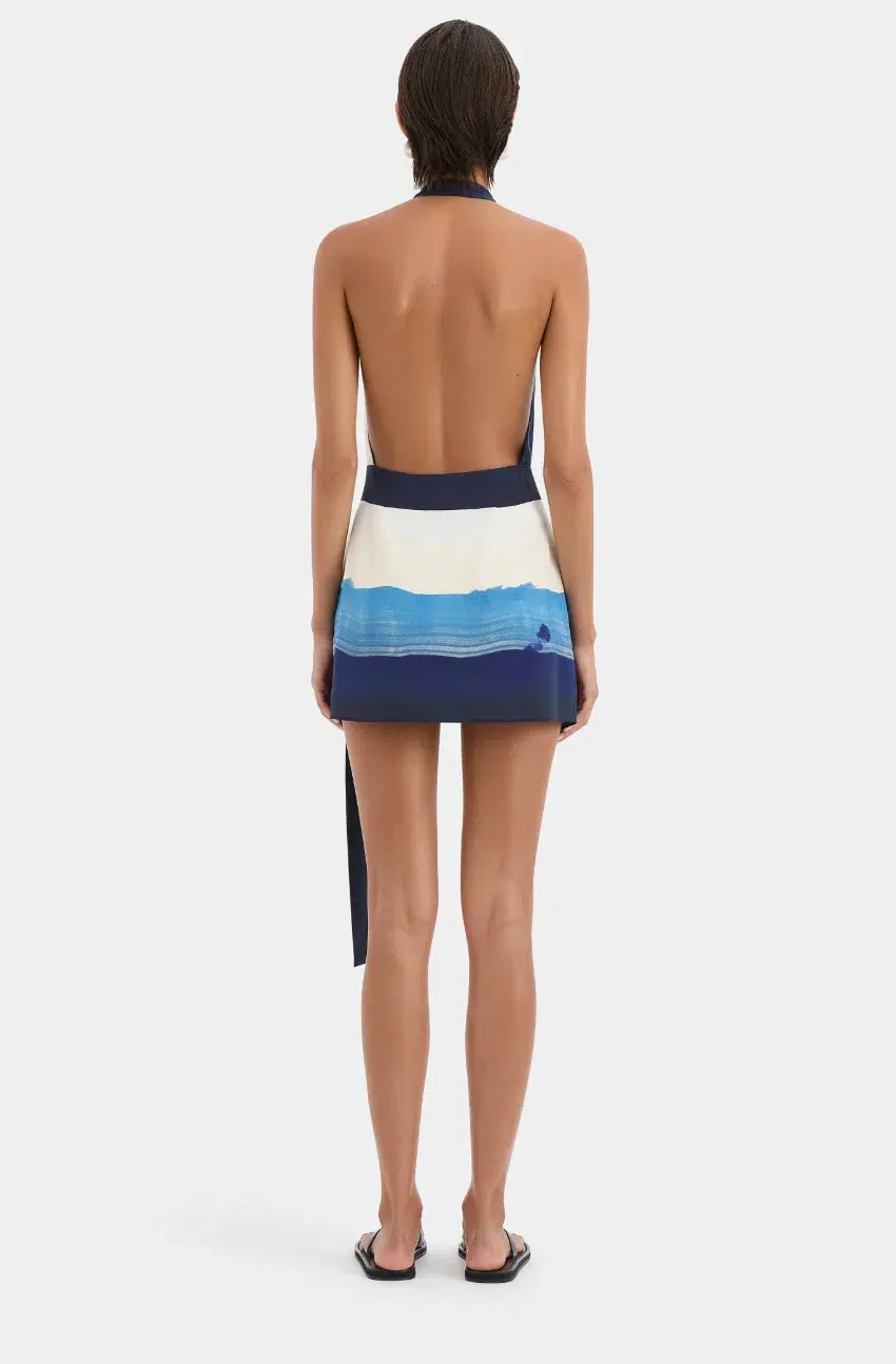 Mariner Wrap Halter Mini Dress size 1 - Image 2