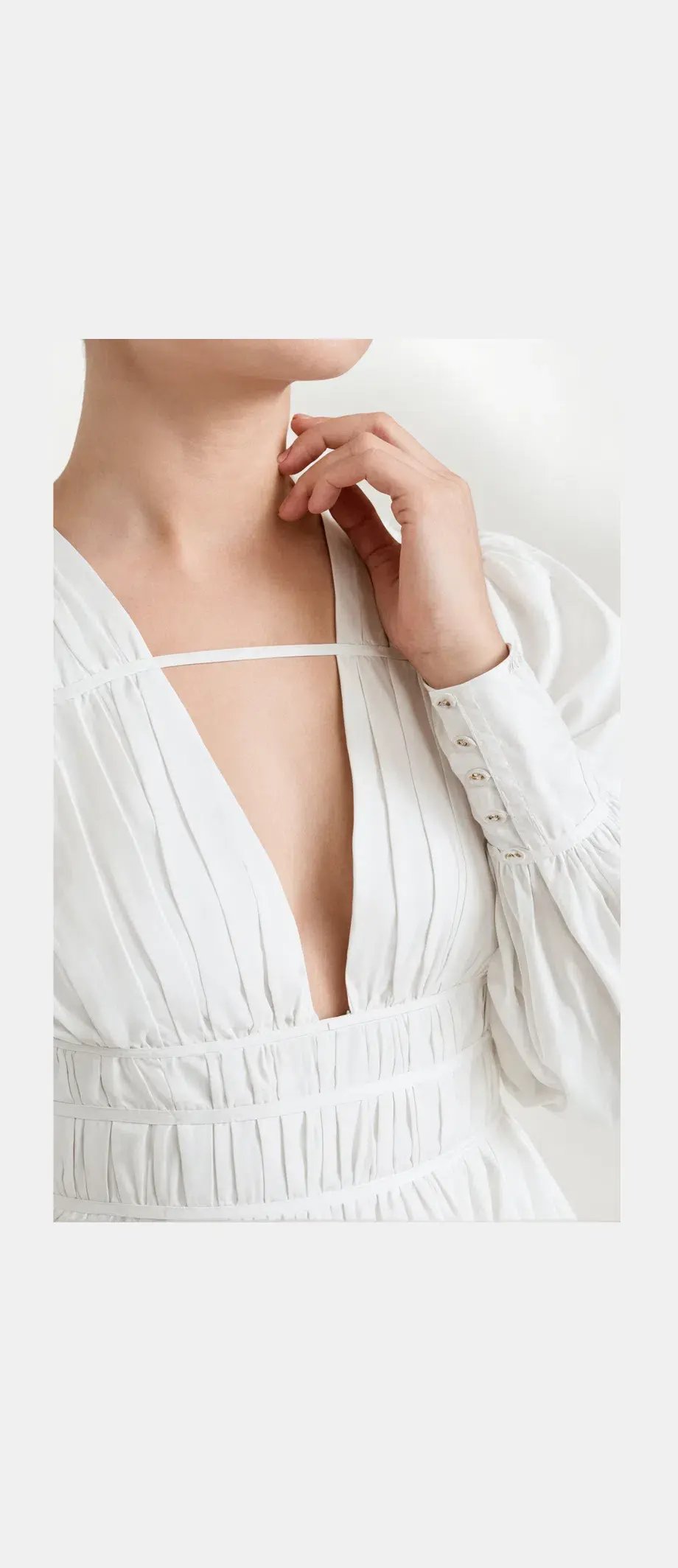 Aje Fallingwater Gathered Mini Dress White Size 12 - Image 4