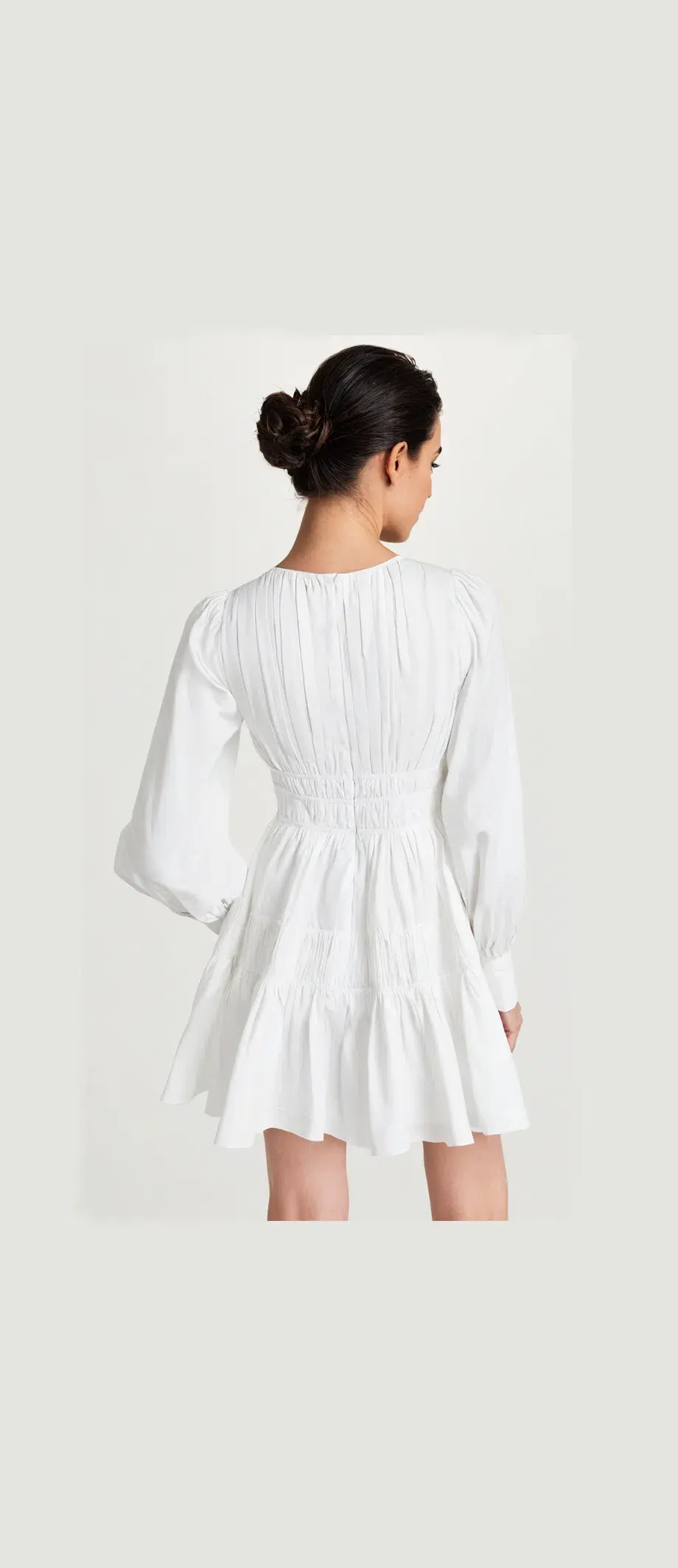 Aje Fallingwater Gathered Mini Dress White Size 12 - Image 2