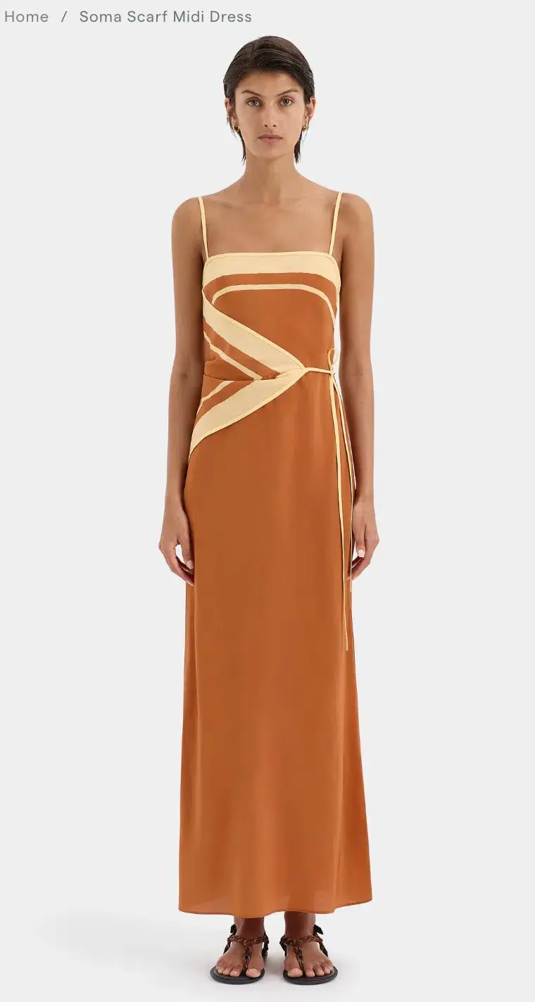 Sir the Label Soma Scarf Midi Dress for rent on The Volte - main image