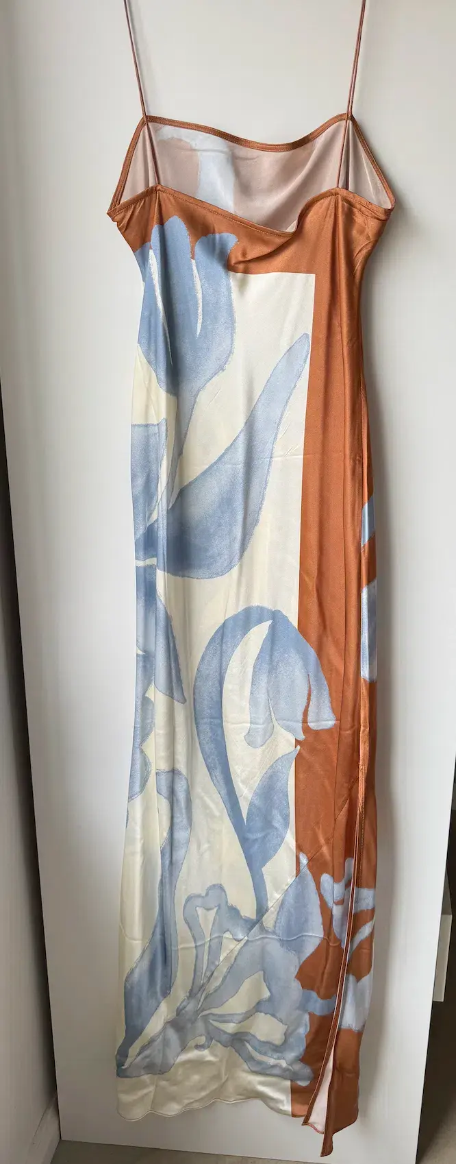 Sir the Label Sorrento Slip Dress Blue & Brown Sciarpa Print  Size 8 - Image 5