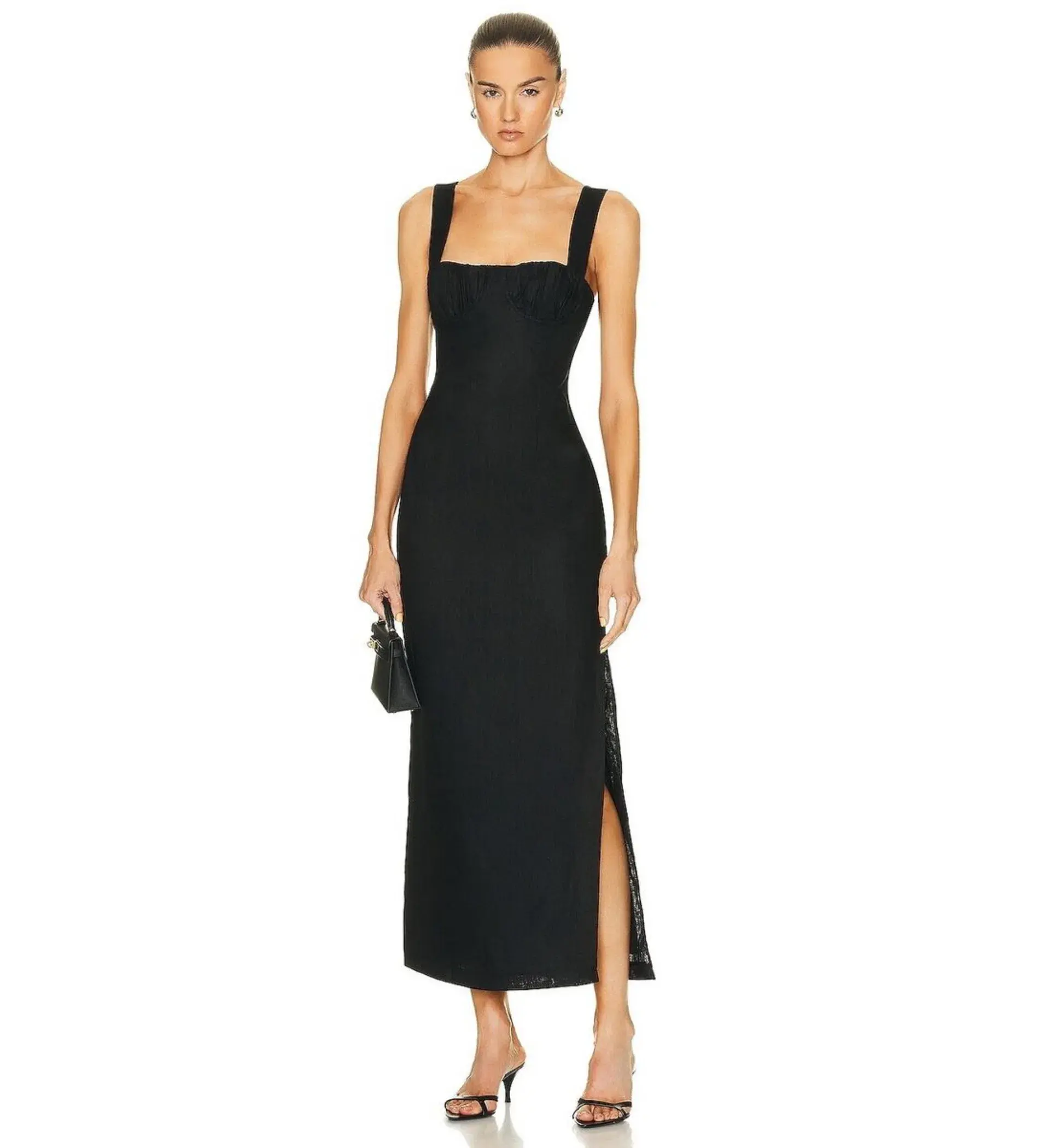 Sir the Label Bettina Midi Dress Black Size 8 - Image 1