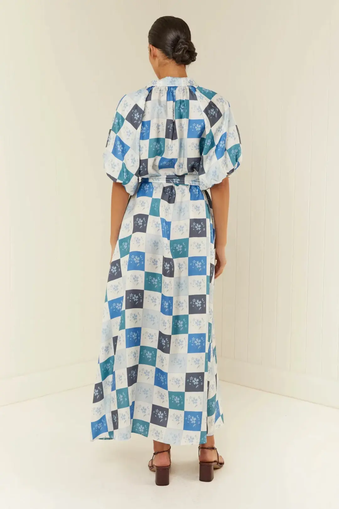 Palm Noosa Carla Shirt Dress White/Blue Size 14 for rent on The Volte - main image