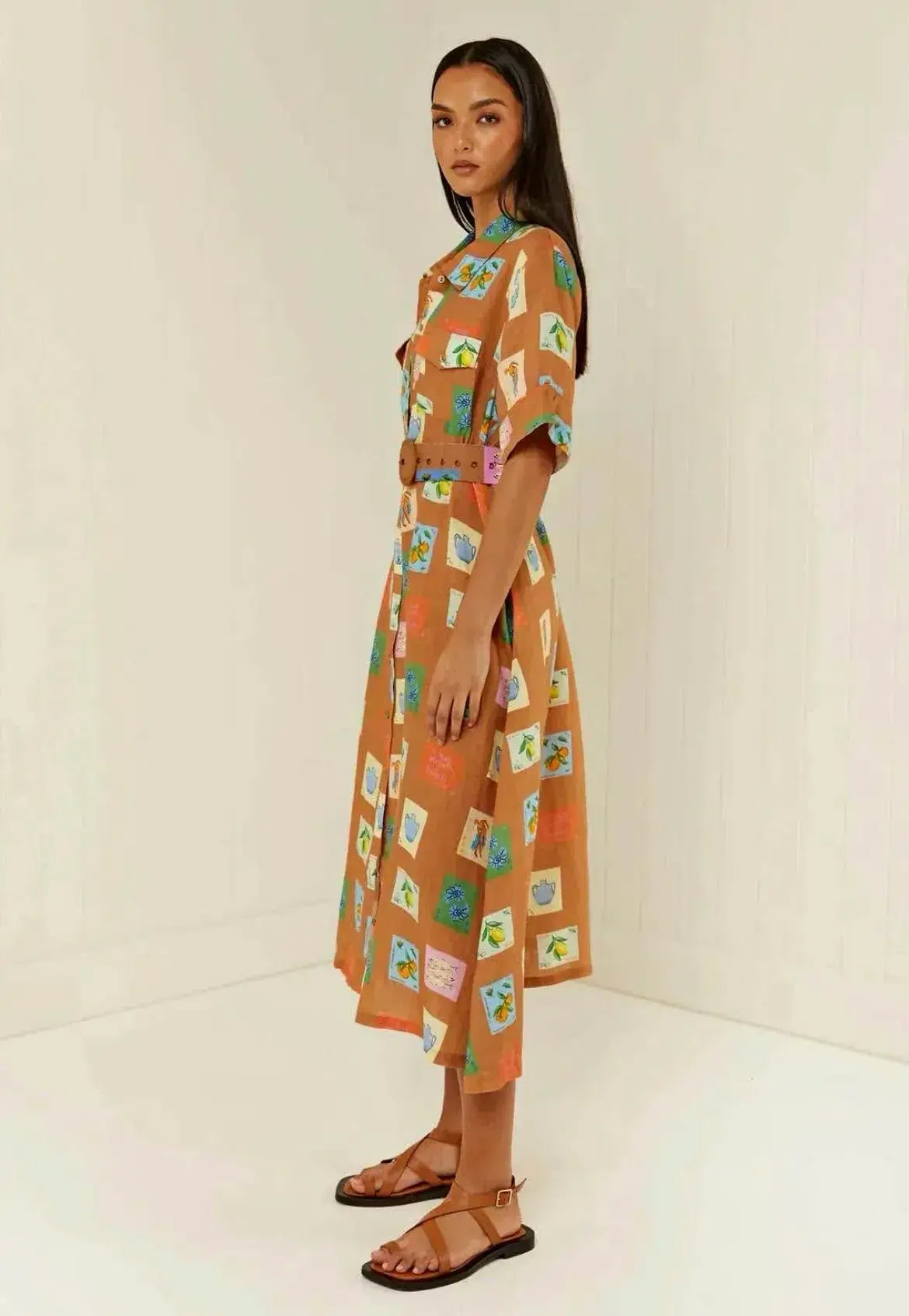 Palm Noosa Souvenir Shirt Dress Multi Size 14 - Image 2