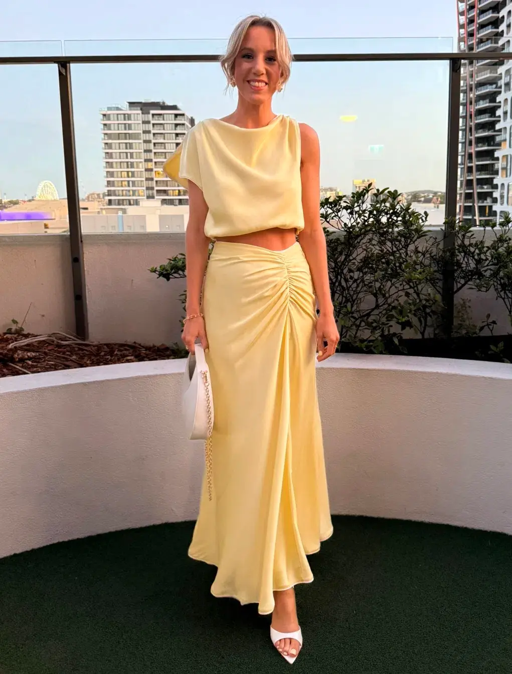 Sheike Milani Midi Skirt & Top Set Yellow Size 6 - Image 3