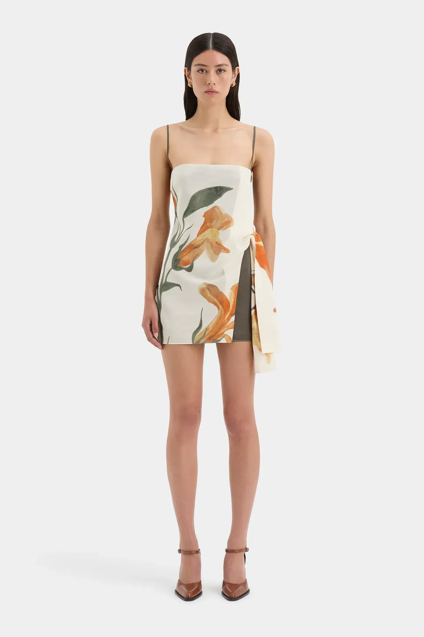 Sir the Label Constance Tie Mini Dress Iris Floral Size 0/Au 6  - Image 1