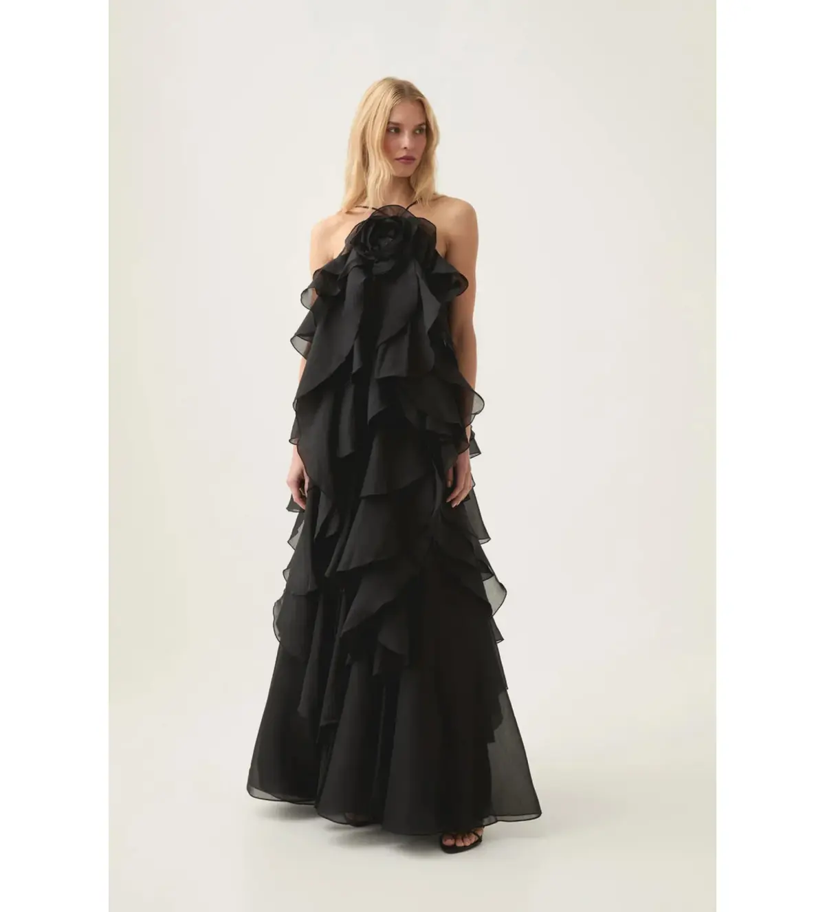 Aje Pandorea Layered Maxi Dress Black  Size 10 - Image 1