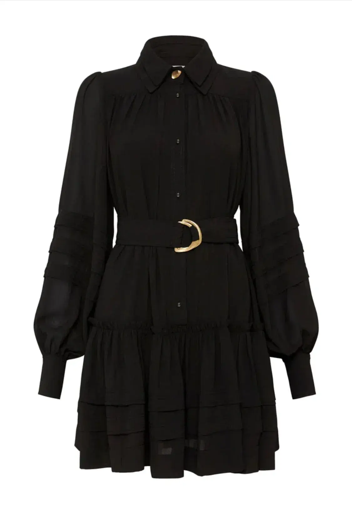 Aje Aurora Belted Mini Dress Black Size 8    - Image 4