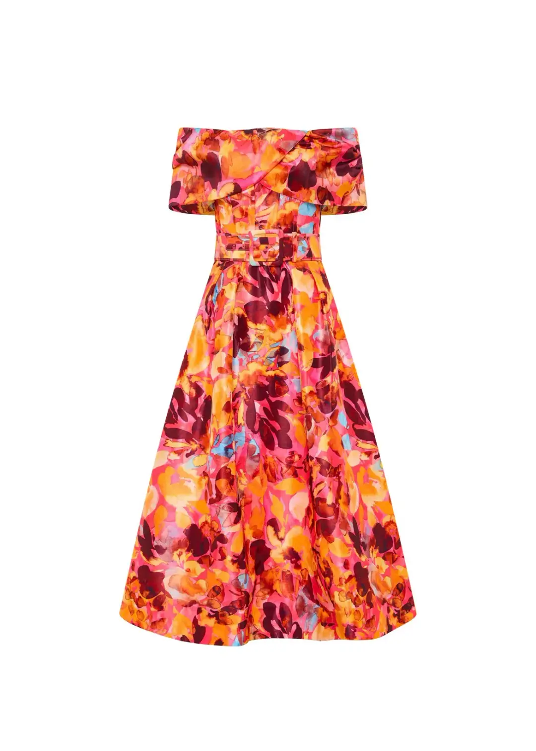 Rebecca Vallance Gardenia Midi Dress Pink Floral Size 12 for rent on The Volte - main image