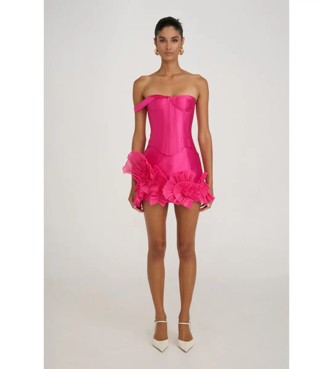 Eliya the Label Jenaya Top Size S and Kerrie Skirt Size XS Set Magenta for rent on The Volte - main image