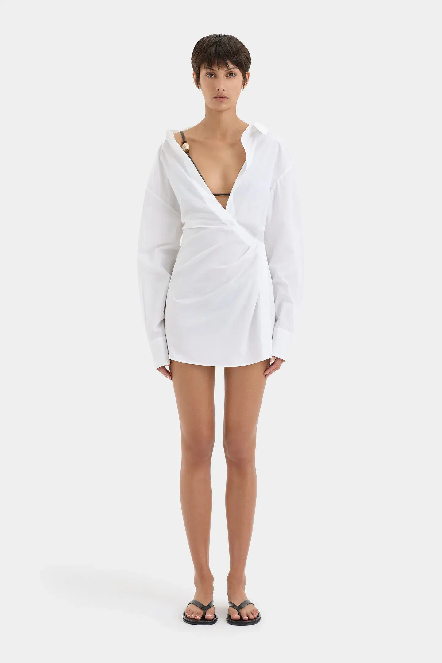 Sir The Label Zaria Shirt Dress Ivory Size 8  - Image 2