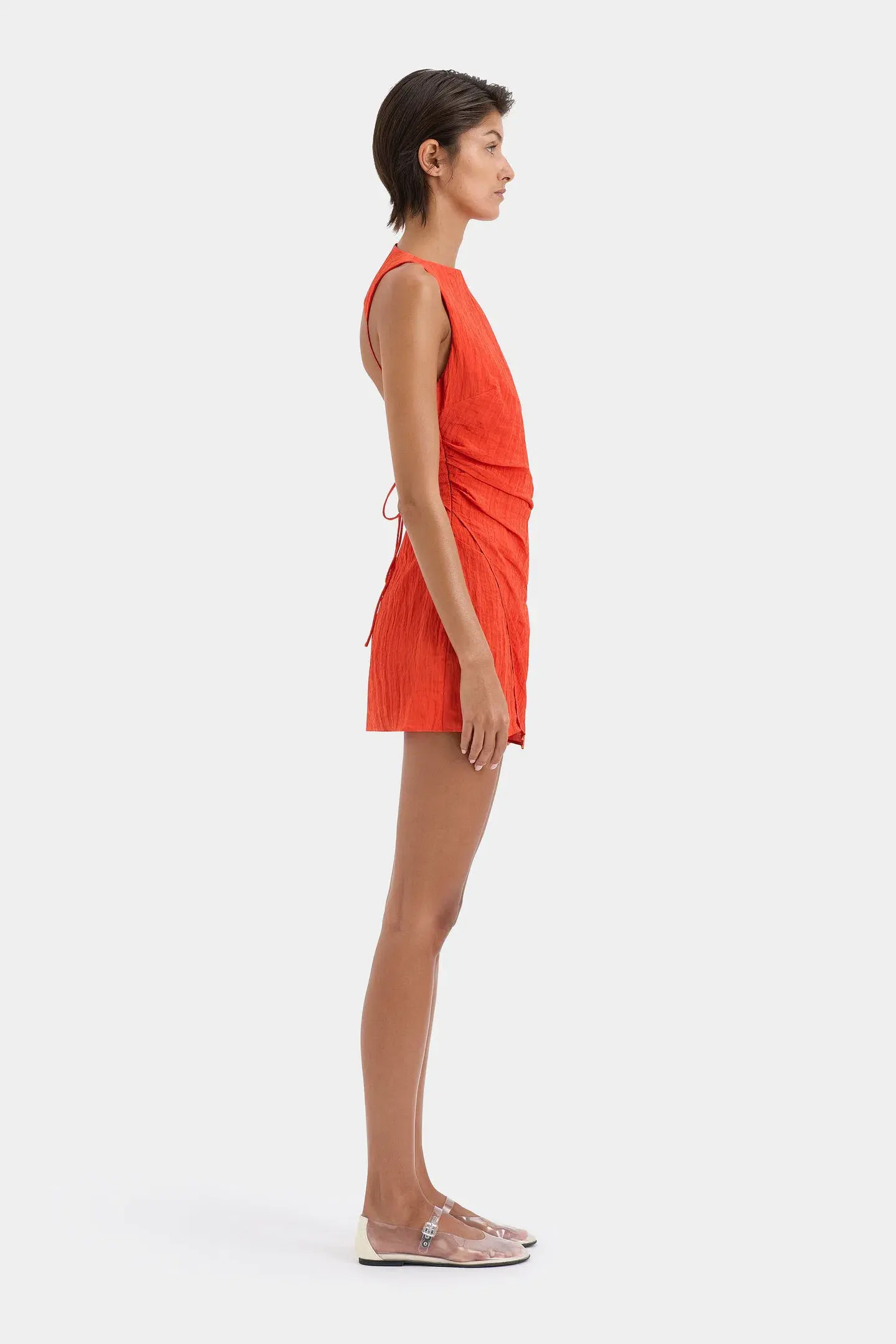 Sir the Label Ligera Mini Dress in Tangerine Size 6 - Image 2
