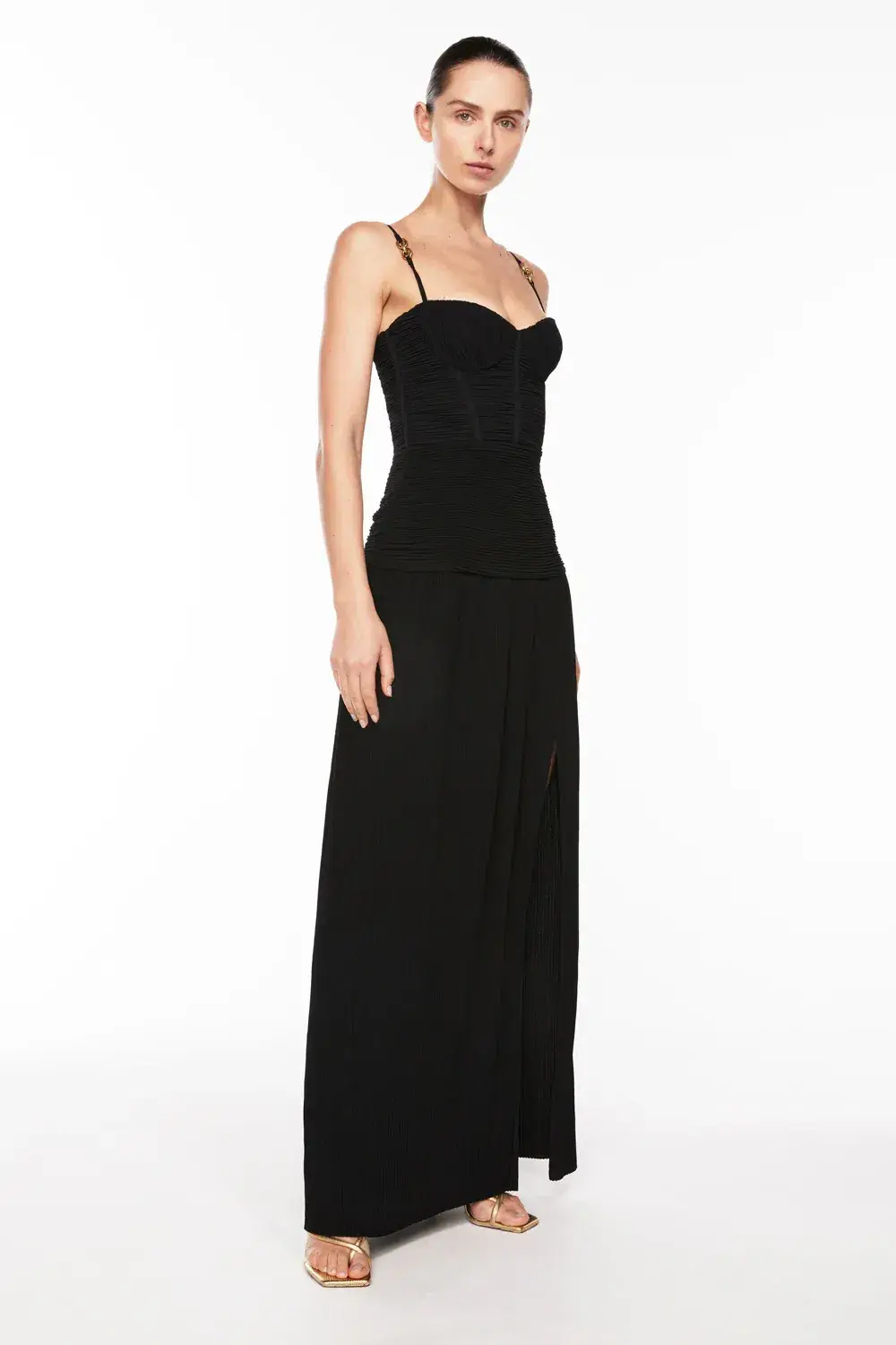 Manning Cartell Double Time Pleat Dress Black Size 14 - Image 1