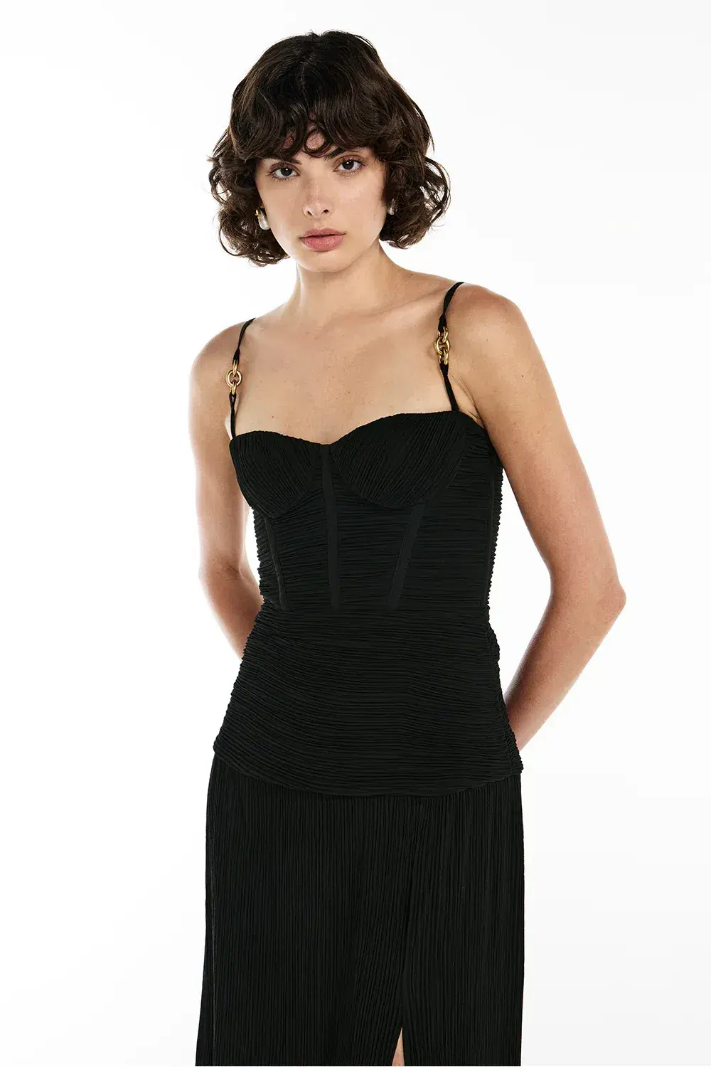 Manning Cartell Double Time Pleat Dress Black Size 14 - Image 6