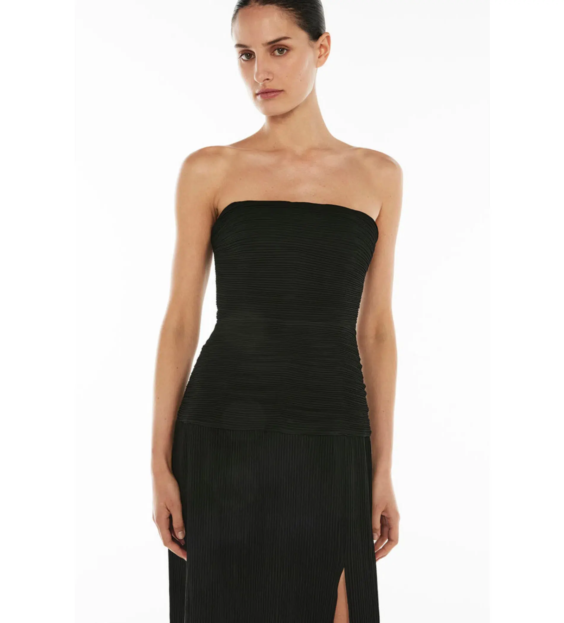Manning Cartell Double Time Pleat Strapless Black Size 8 - Image 3