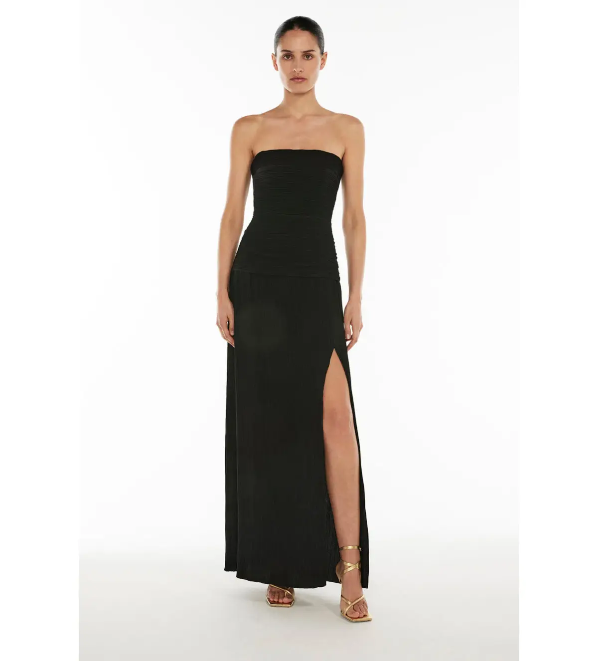 Manning Cartell Double Time Pleat Strapless Black Size 8 - Image 1